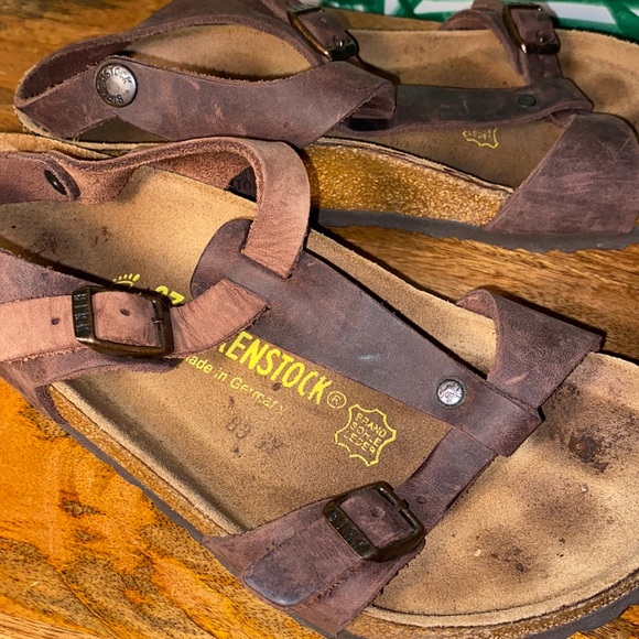 Birkenstock Odessa Buckled Brown Leather Sandals Women’s 6 - Picture 8 of 8